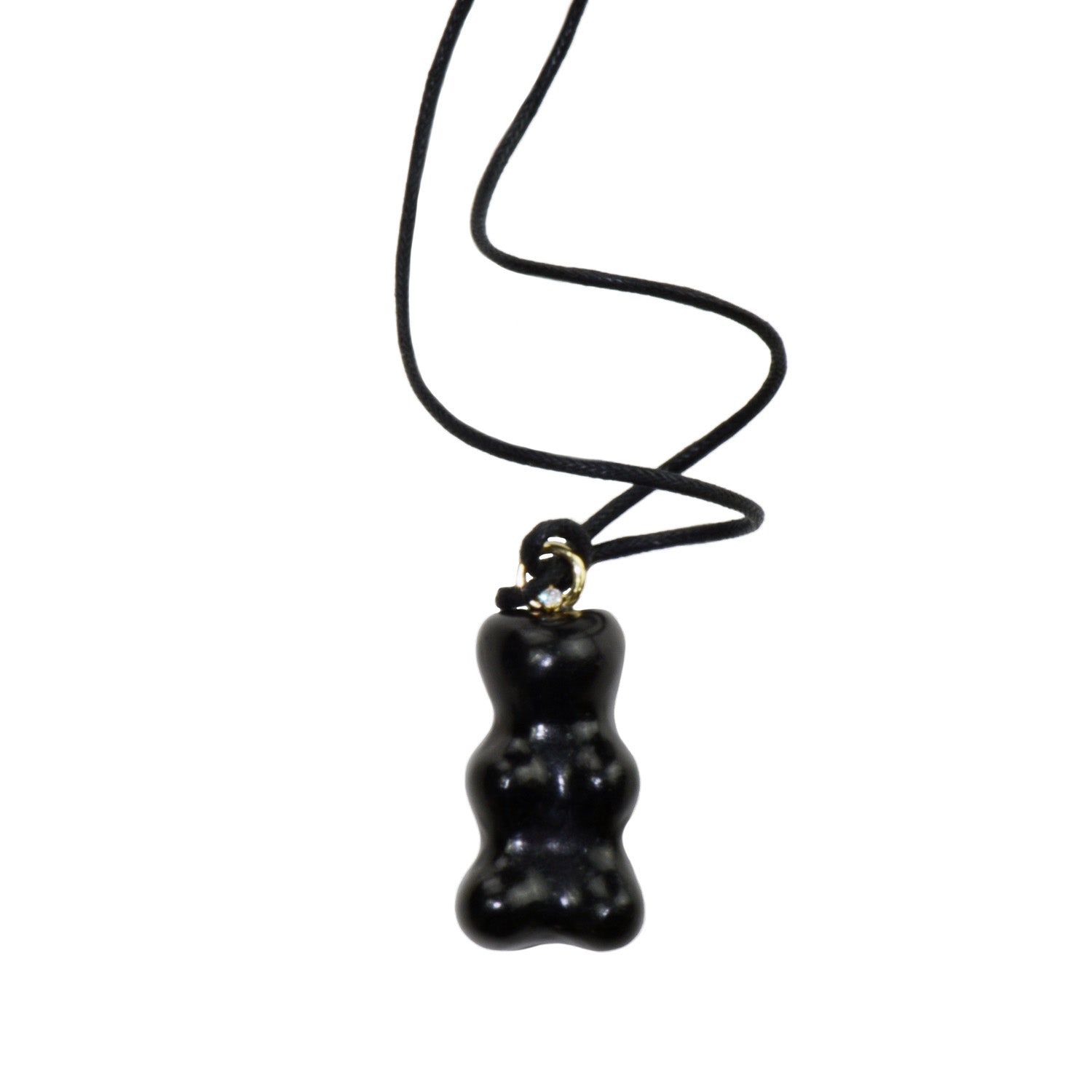 Gummy Bear African Blackwood Pendant with Cord