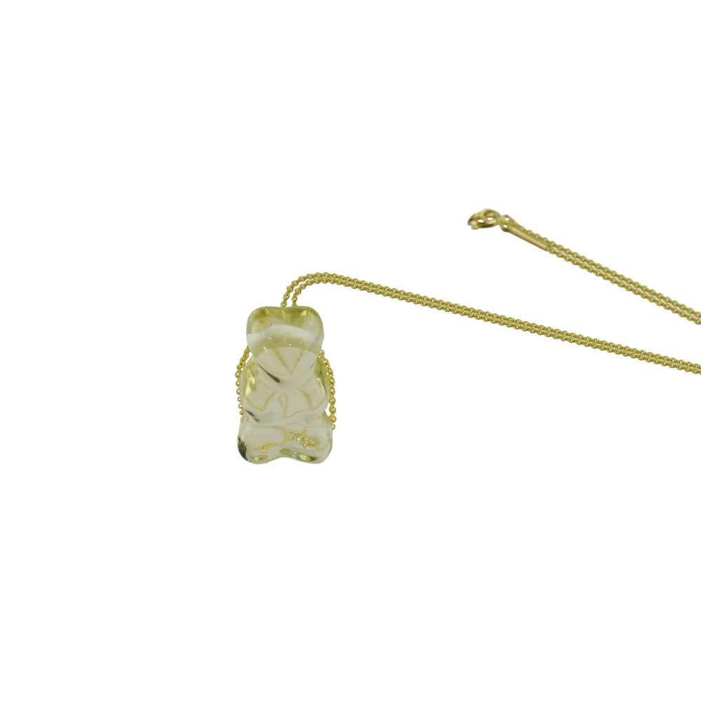 Gummy Bear Lemon Quartz Necklace