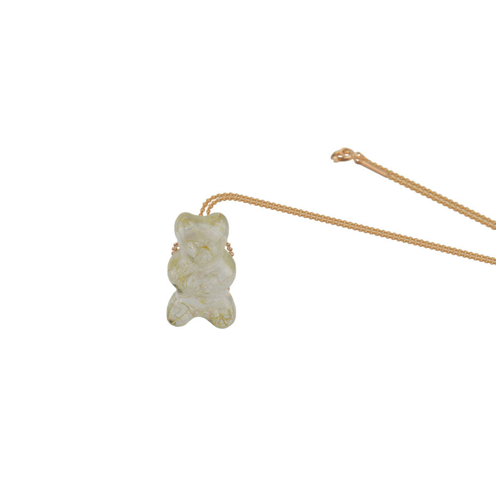 Gummy Bear Rutilated Quartz Necklace