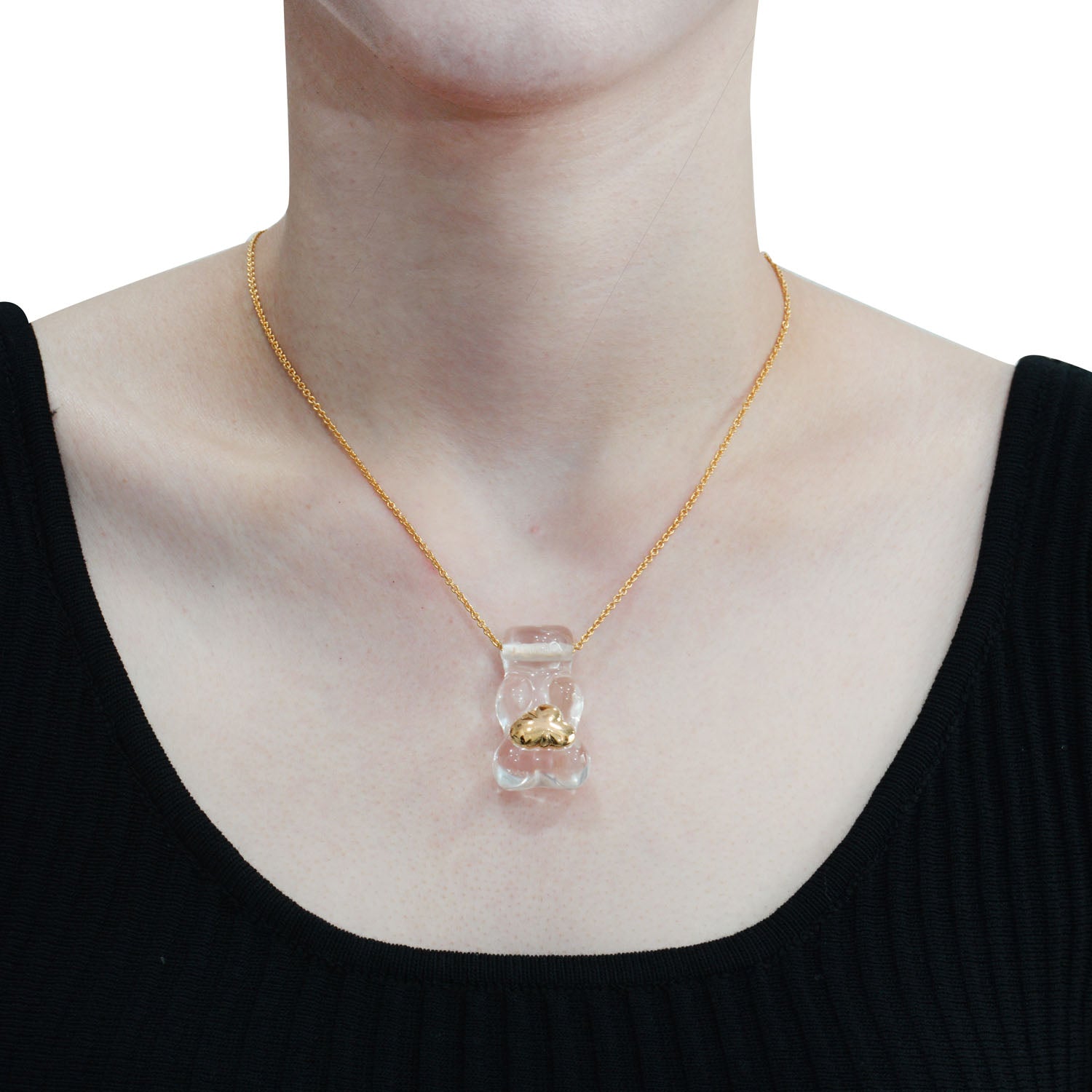 Gummy Bear Crystal with Cloud Belly Necklace